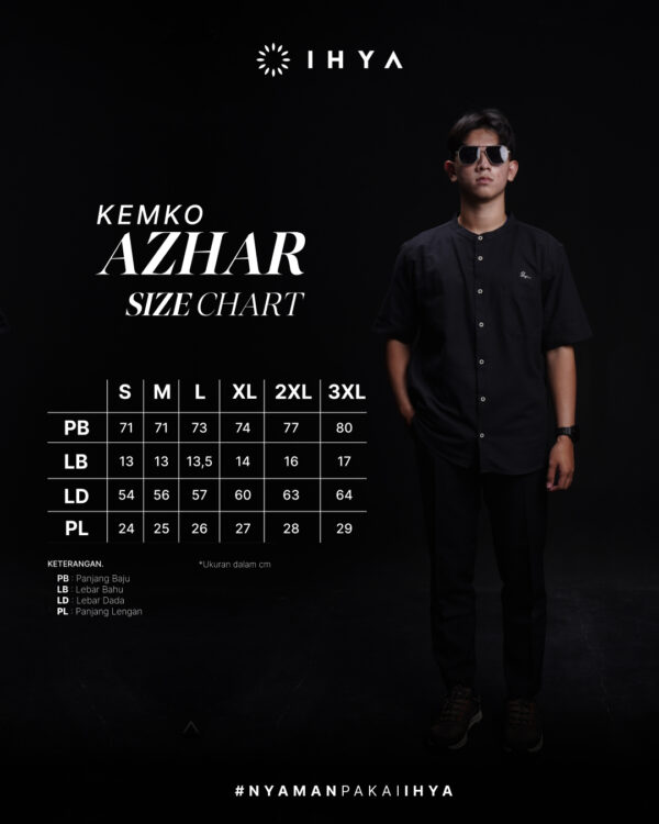 Kemko Azhar White – Baju Koko Lengan Pendek Pria Dewasa Putih - Image 7